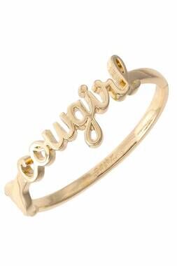 NEW CANVAS STYLE women's cowgirl cursive hinge bangle in gold